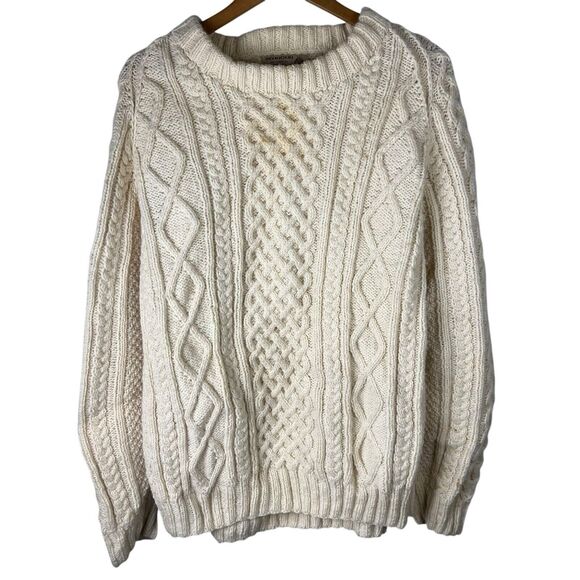 Vintage Standun Mens 2XL Sweater Wool Fisherman Hand Knit Grandma Ireland Heavy - Picture 1 of 7